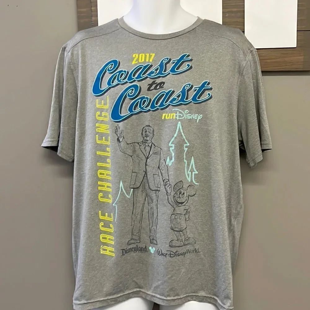 Champion Vapor Disney 2017 Coast 2 Coast Race Challenge Short Sleeve T-Shirt- XL
